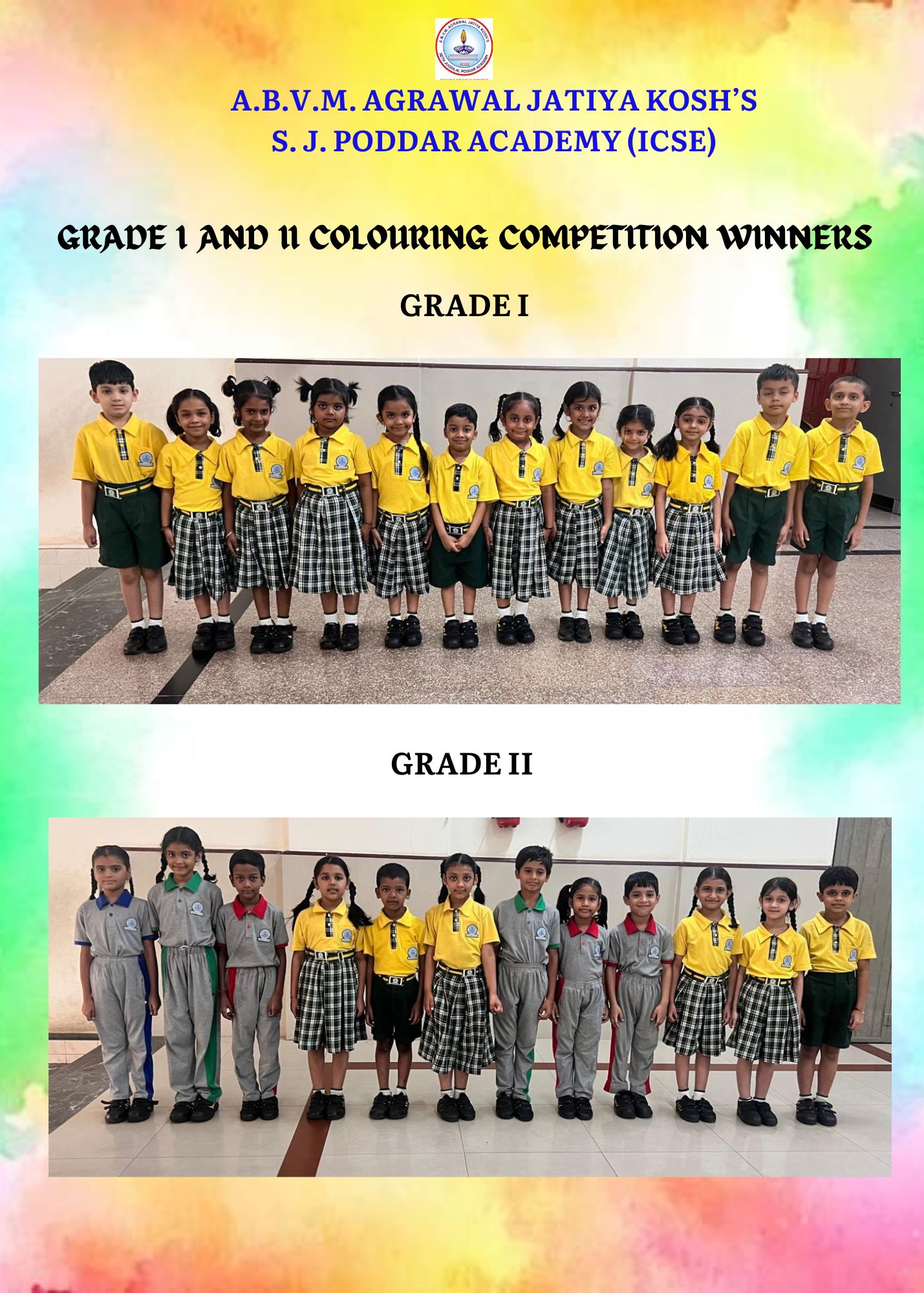 Grade 1 and Grade 2 Color competition, SJPA