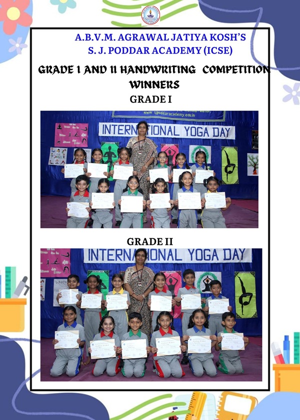 grade 1 and 2 handwriting competition winnersn