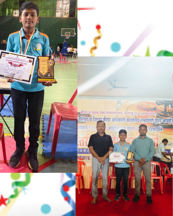 Prasanna Gole at State Level Carrom Championship