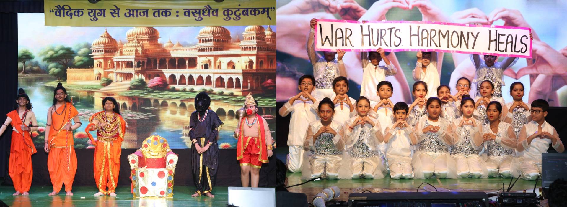 Kids performing at stage